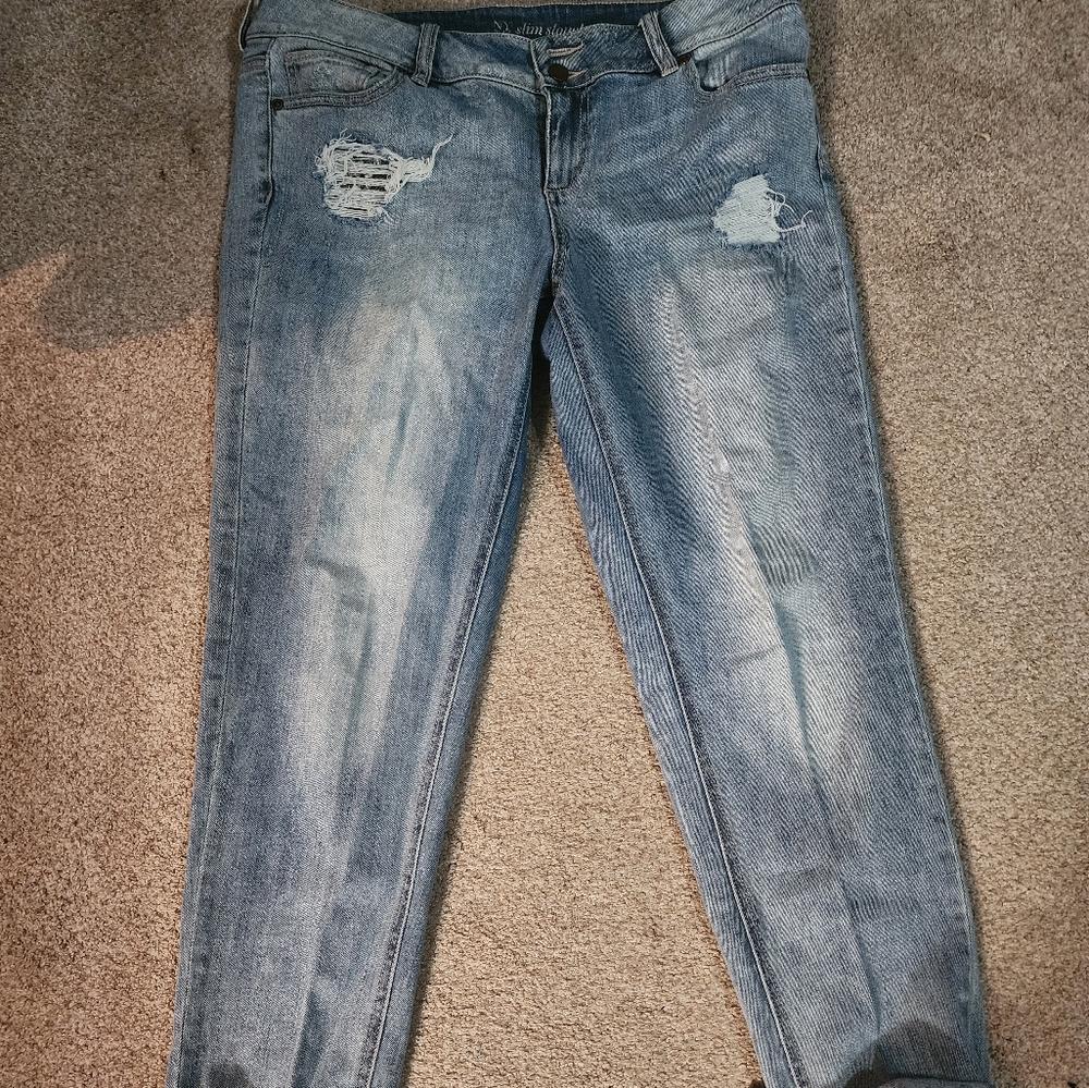 NY&C Slim Slouch Crop Pants